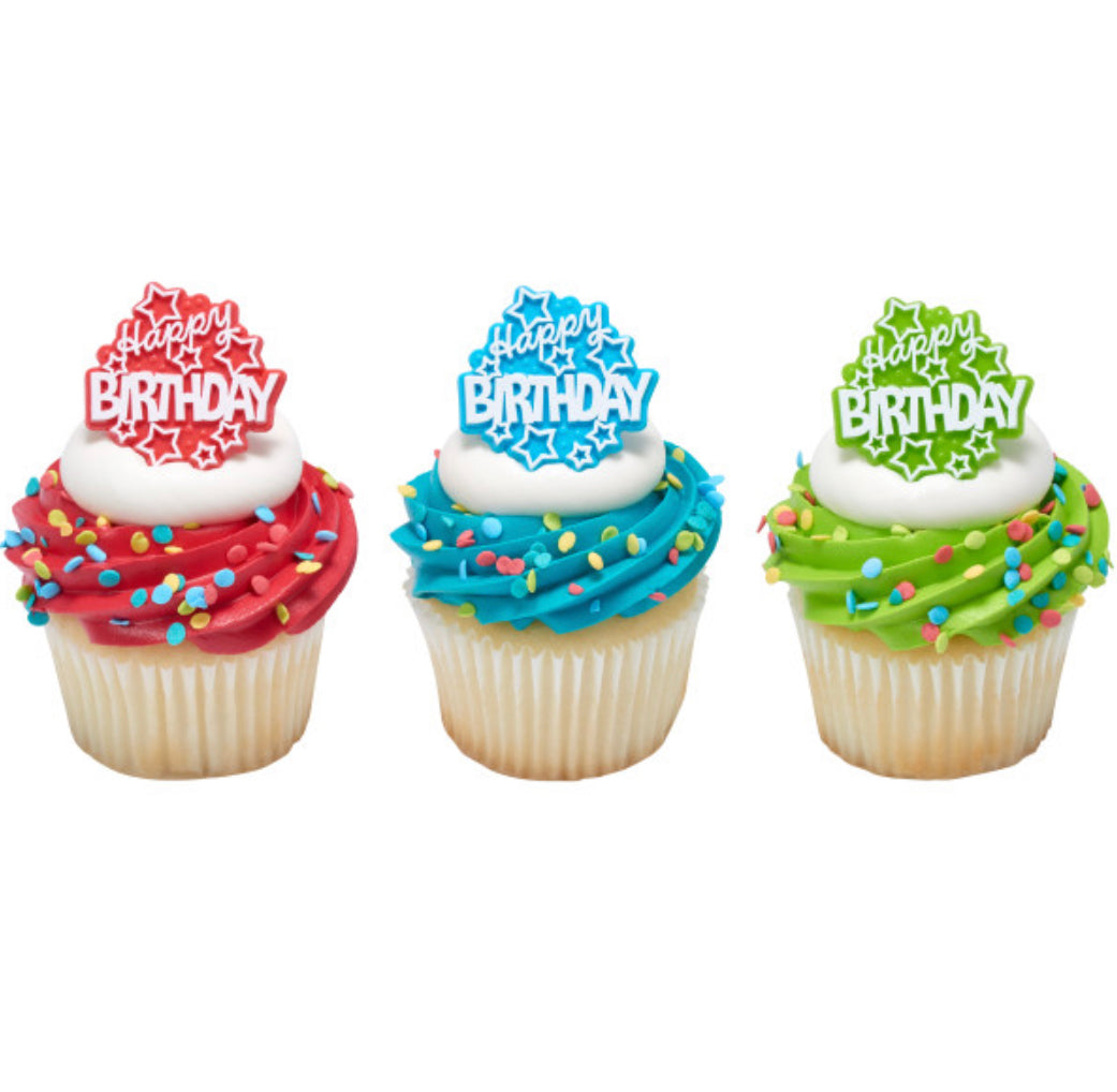 Happy Birthday Cupcake with Color
