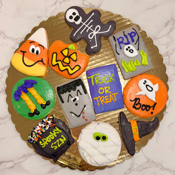 Halloween Decorated Cookie Tray