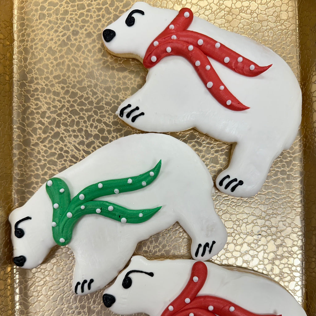 Polar Bear or Ornament Christmas Cookie