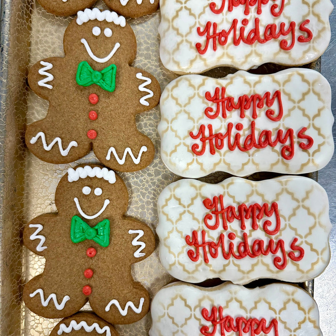 Happy Holidays Plaque or Gingerbread Man Cookie