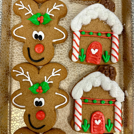 Gingerbread Reindeer or House Cookie