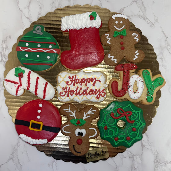Merry & Bright Decorated Cookie Tray