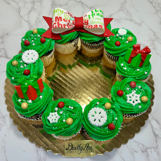 Wreath Cupcake Cake