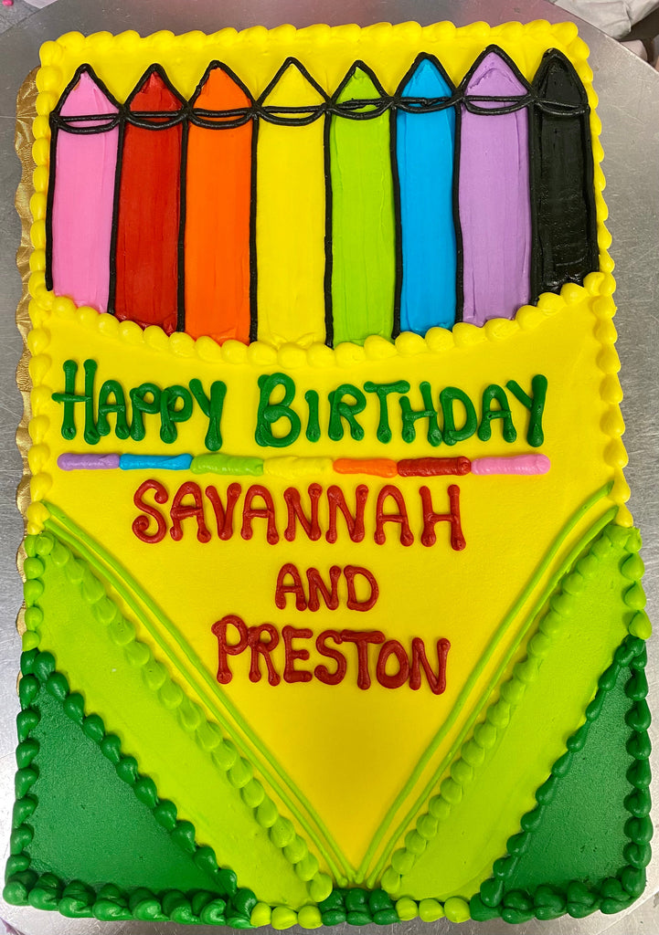 Box of Crayons Cake