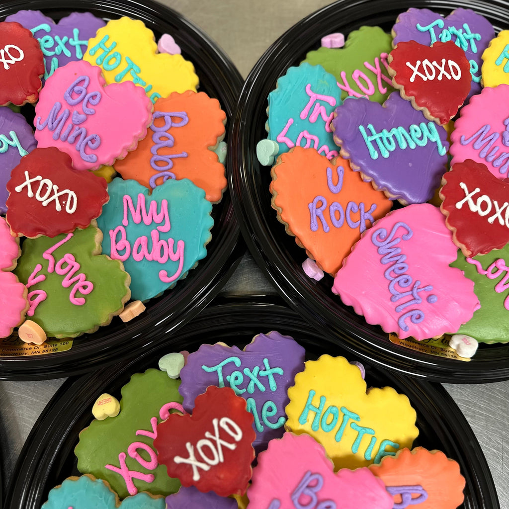 Conversation Heart Cookie Tray