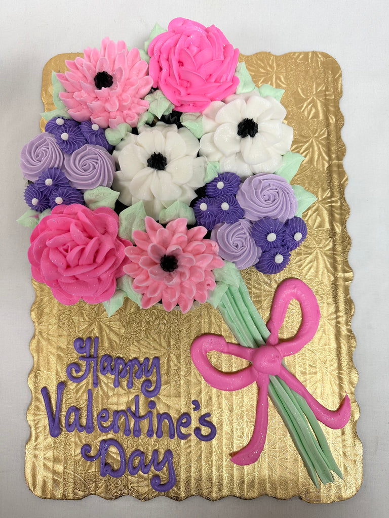 Valentine's Floral Cupcake Bouquet
