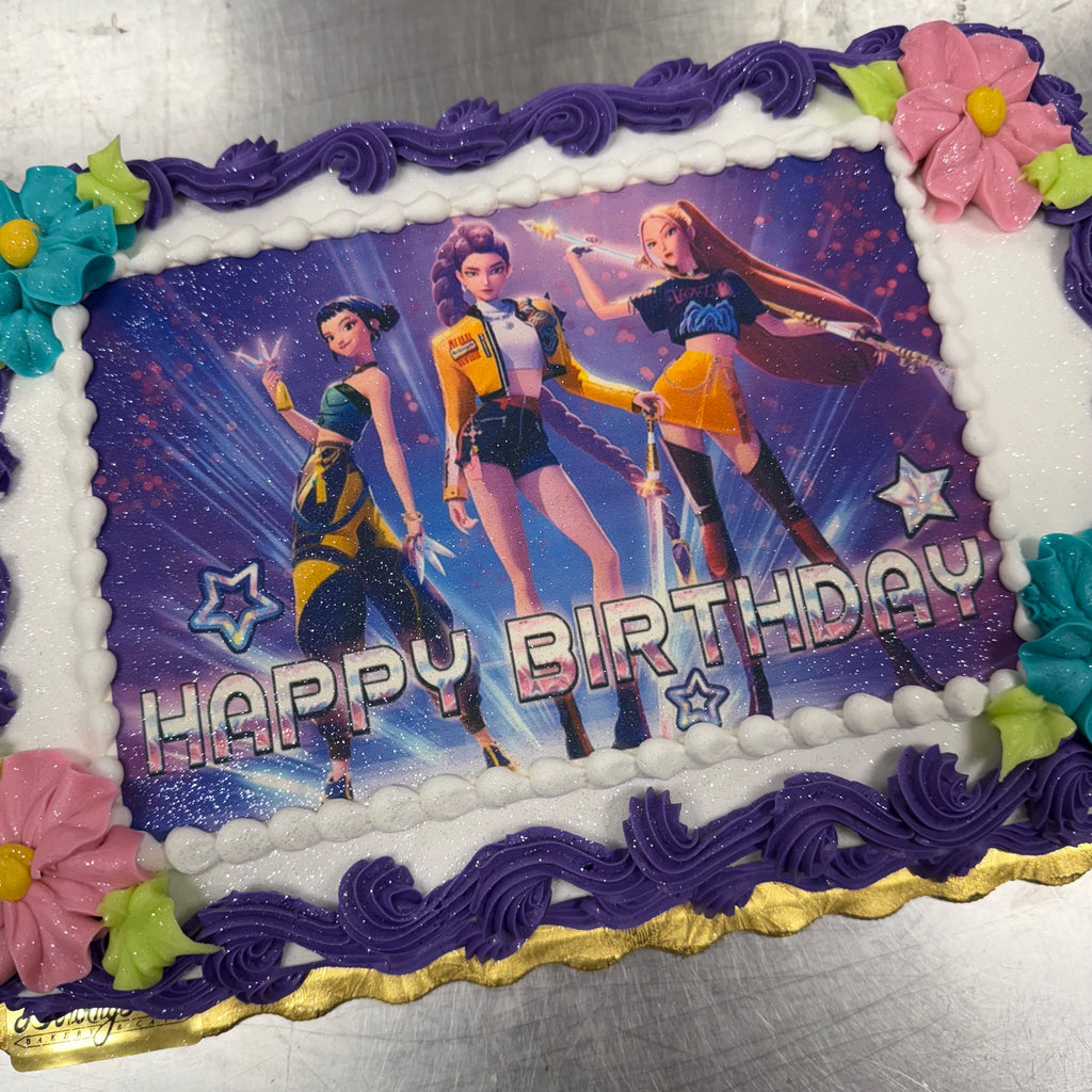 KPOP Edible Image Sheet Cake