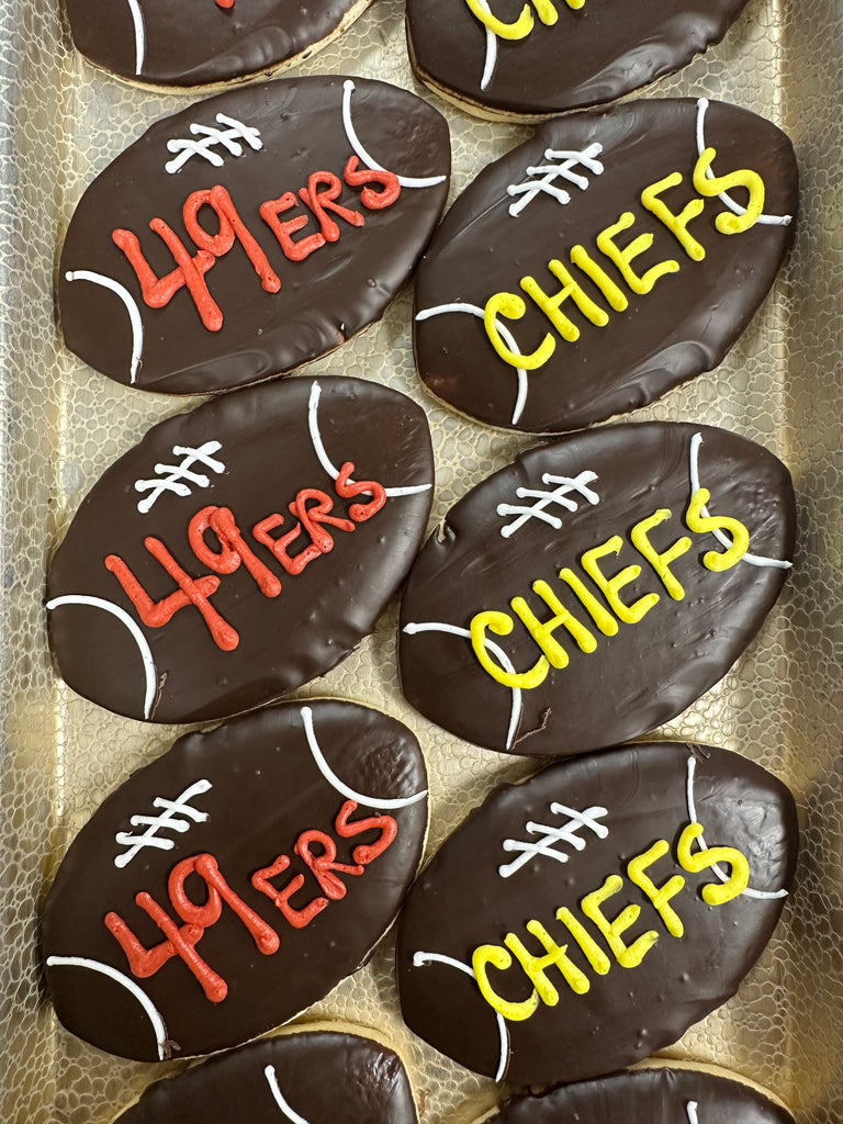 Football Decorated Cookie (Chiefs or 49ers)