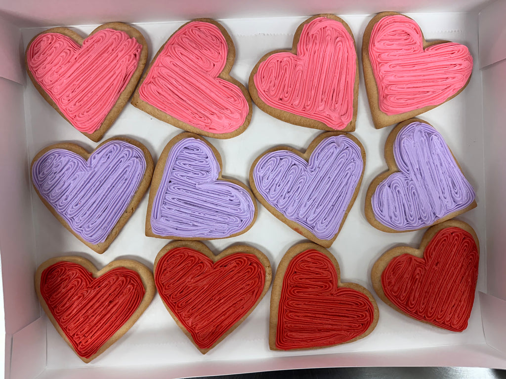 Heart Decorated Cookies DOZEN