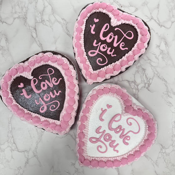 Large Heart Shaped Cake " I Love You" - Available to order Jan 31-Feb 14