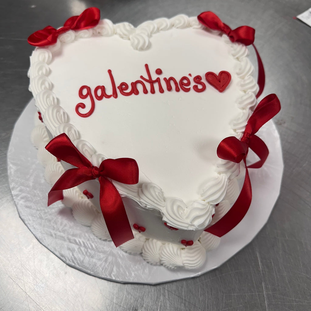 Double Layer 9" Heart Shaped Cake "Galentine's"