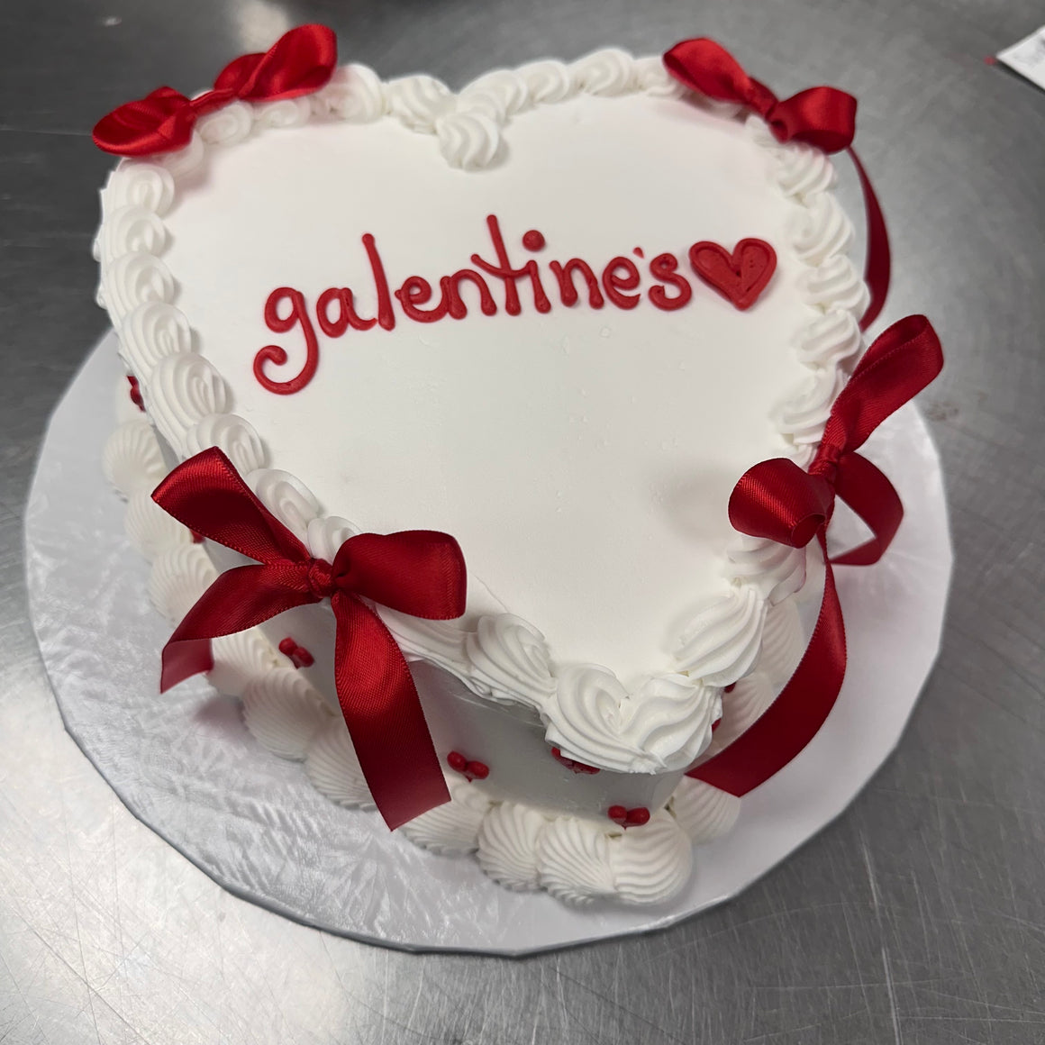 Double Layer 9" Heart Shaped Cake "Galentine's"