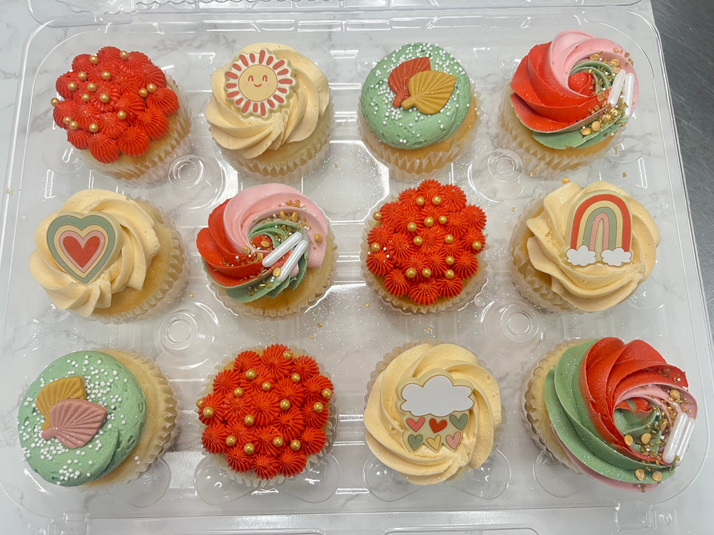 Boho Design Dozen Cupcakes