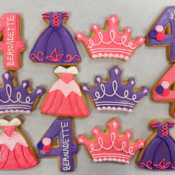 Royal Icing Princess Cookie Dozen