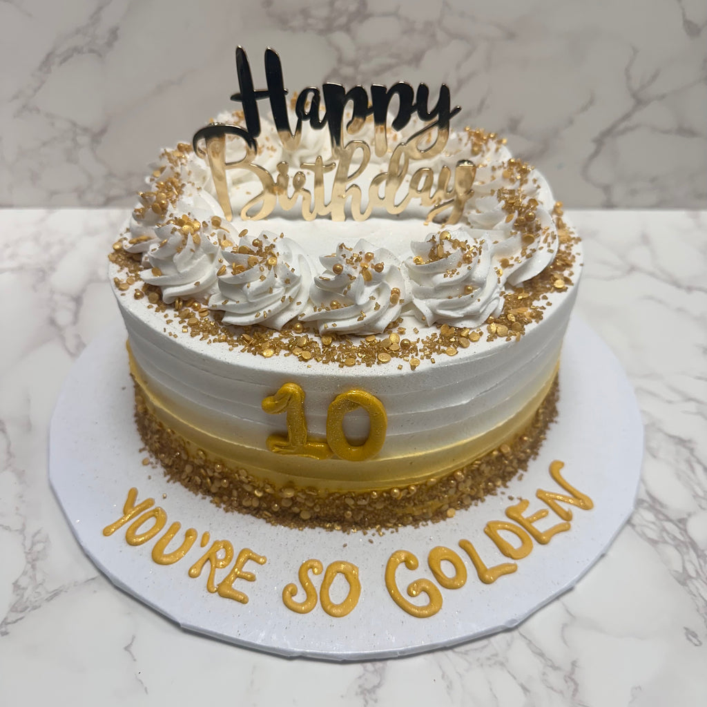 Golden Birthday Cake