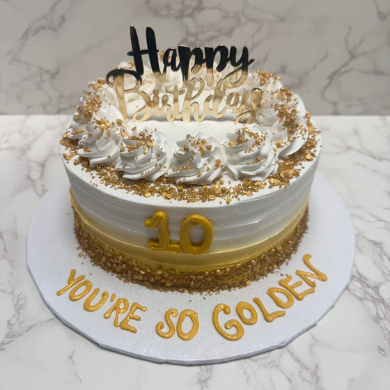 Golden Birthday Cake