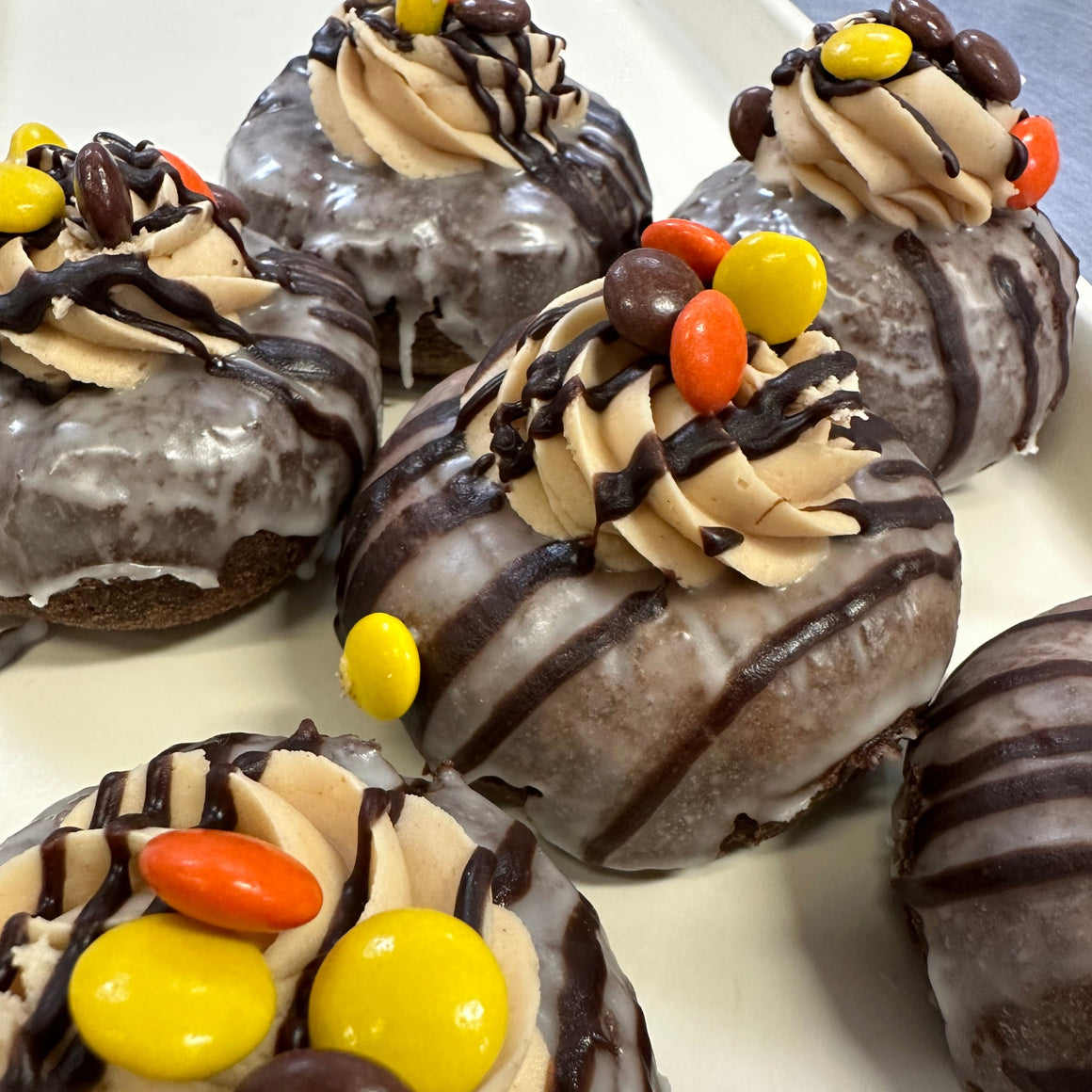 Chocolate Cake Donut -Peanut Butter Frosting