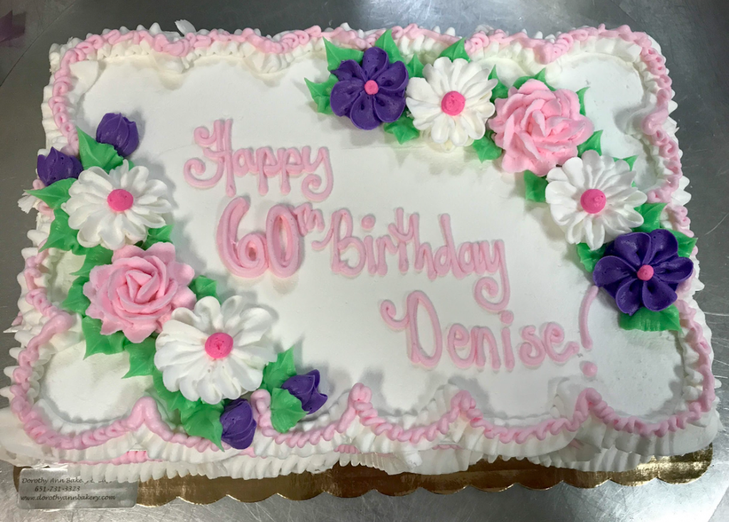 Double Floral Buttercream Cascade Sheet Cake