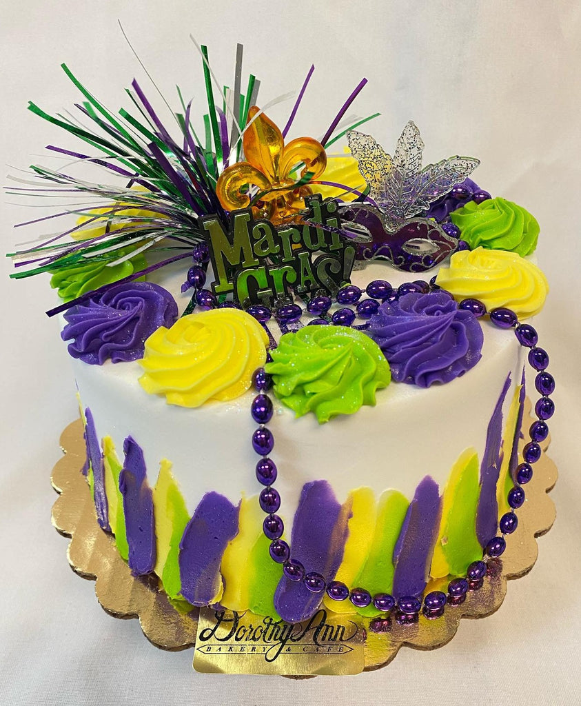 6" Vanessa Design Mardi Gras Cake