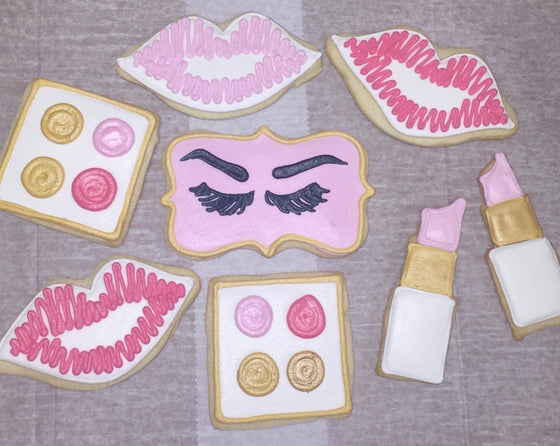 Dozen Makeup Theme Cookies