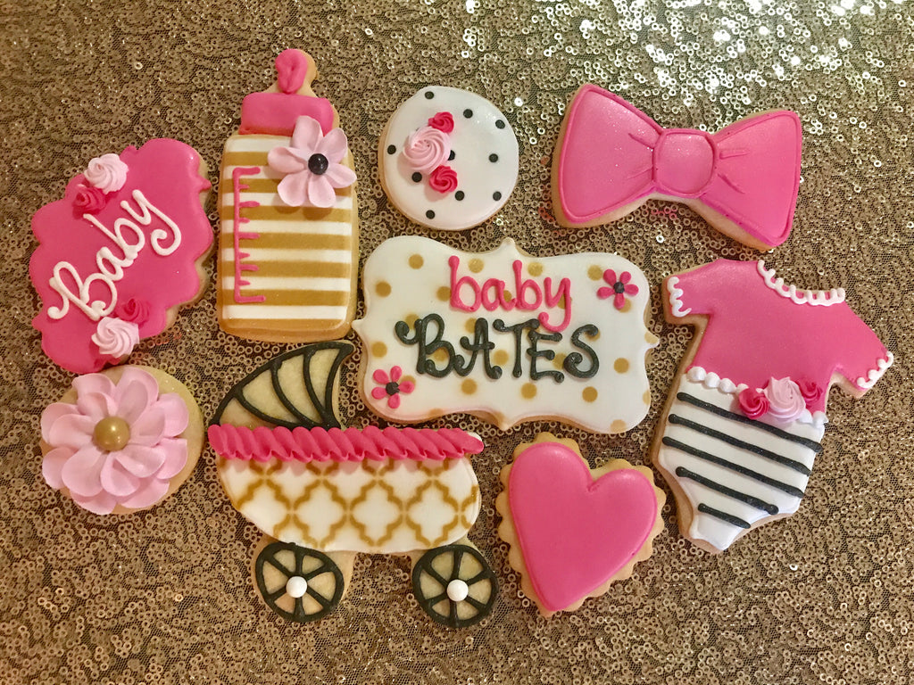 Dozen 'Little Miss' Baby Cookies