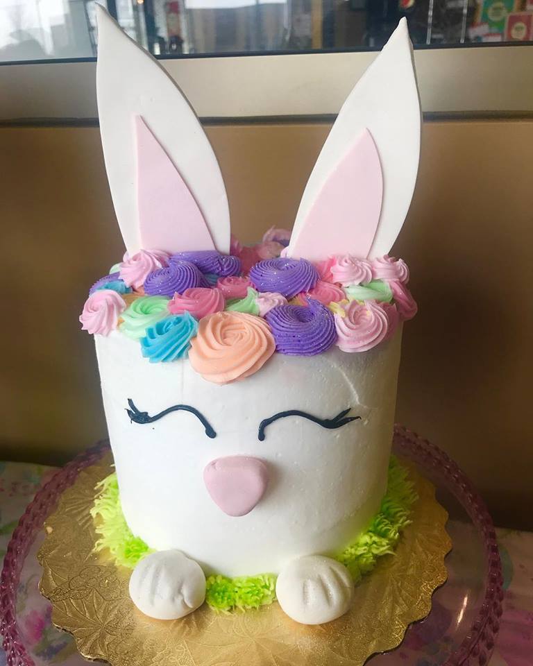 Ms. Bunny 3 Layer 6" Vanilla Decorated Cake