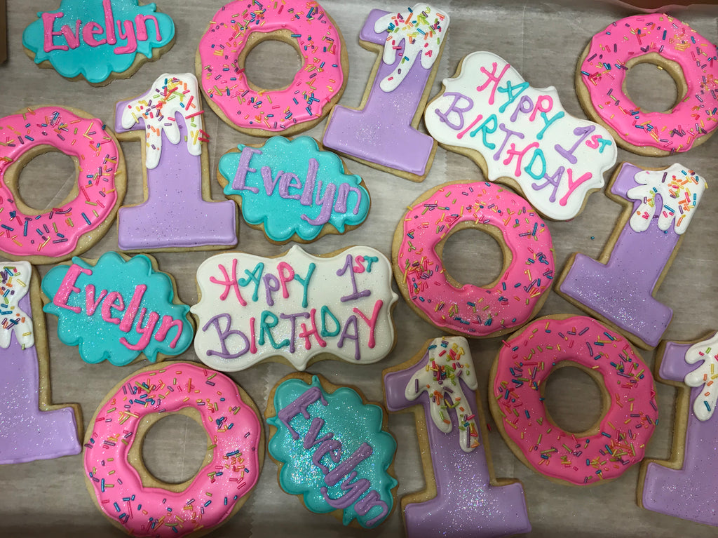 Dozen Donut Theme Cookies