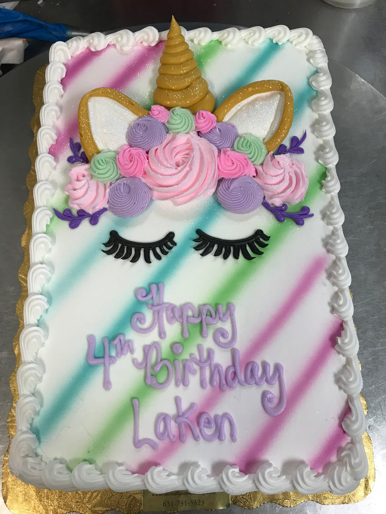 Glam Unicorn Sheet Cake