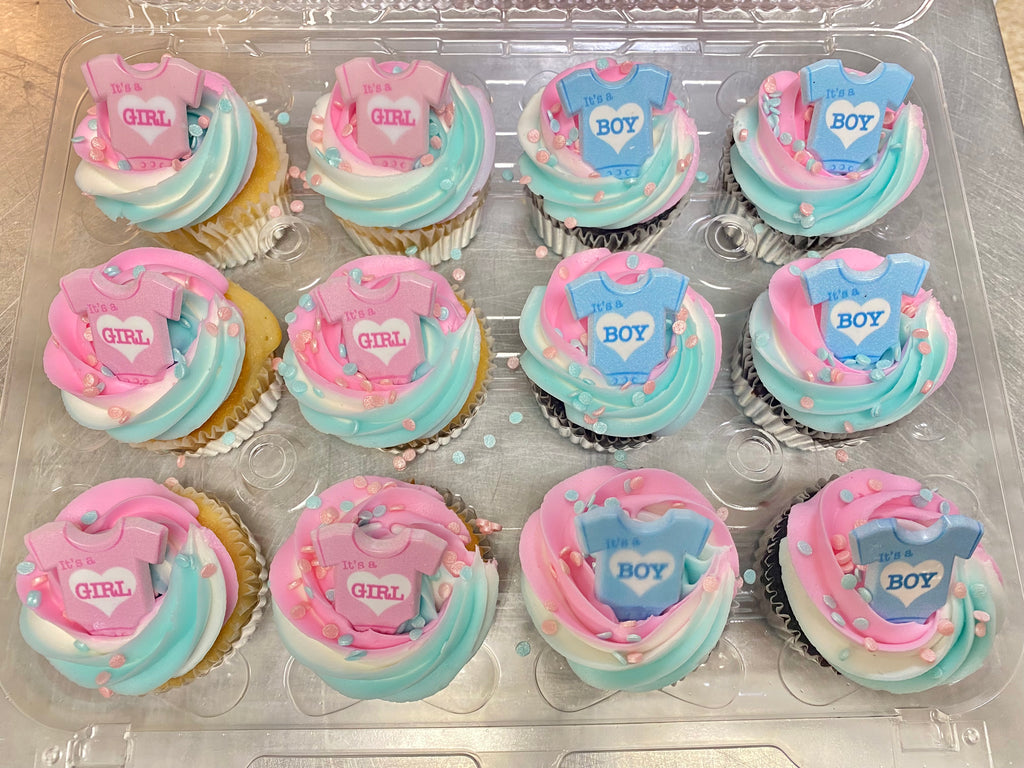 Dozen BOY or GIRL Baby Shower Cupcakes