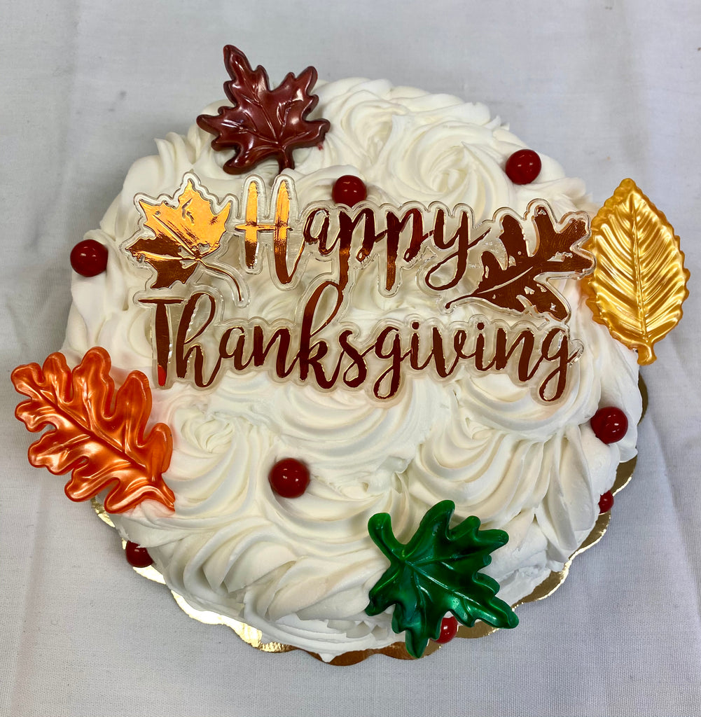 Happy Thanksgiving Single Layer 6" Cake