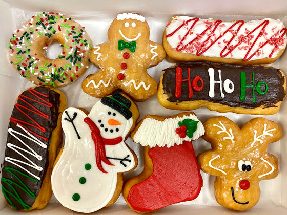 Christmas Theme Decorated Donut Box