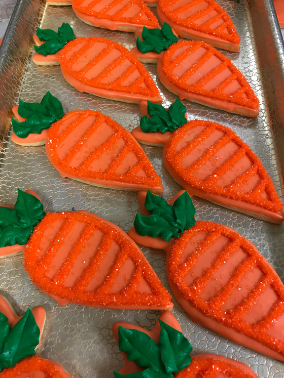 Decorated Carrot cookie