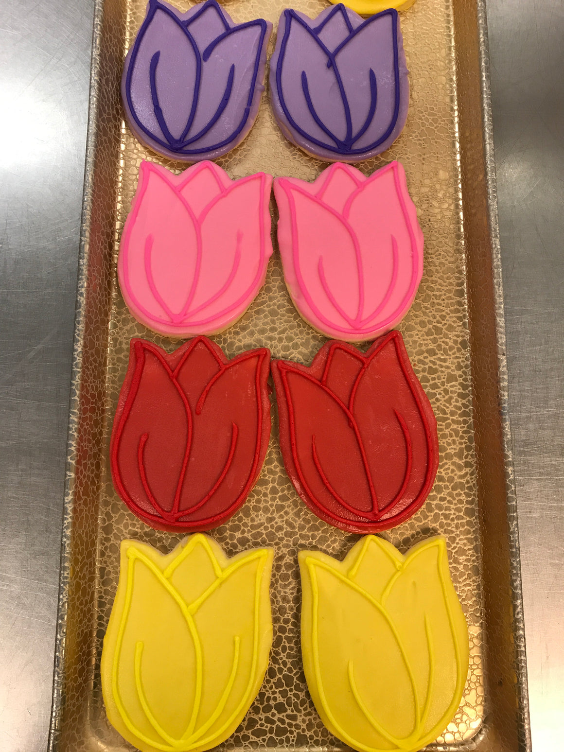 Tulip decorated cookies