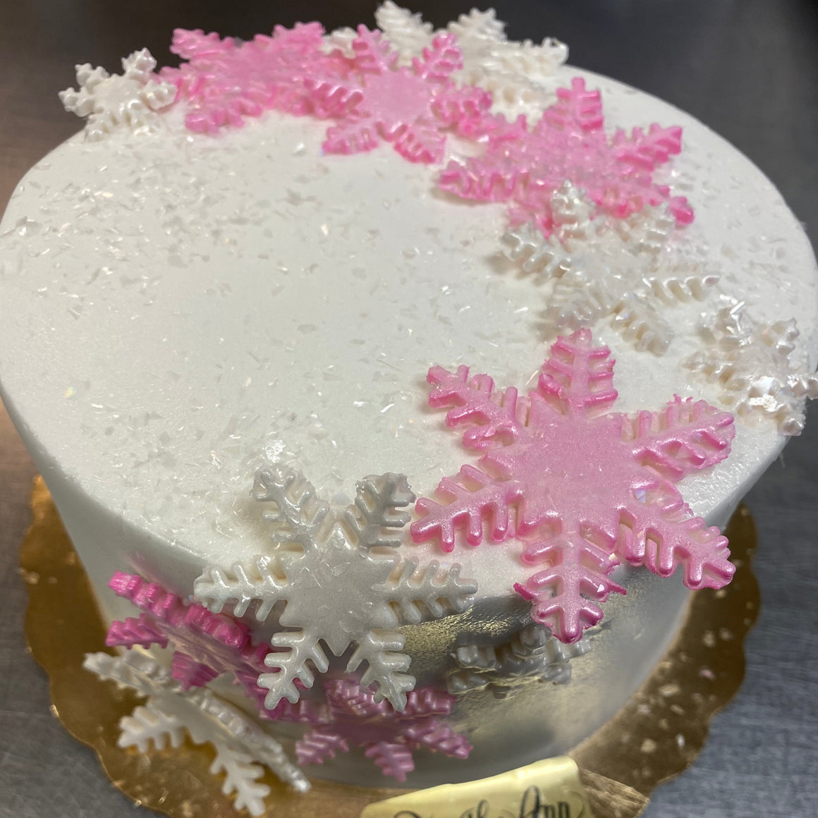 Snowflake Theme 6" Cake