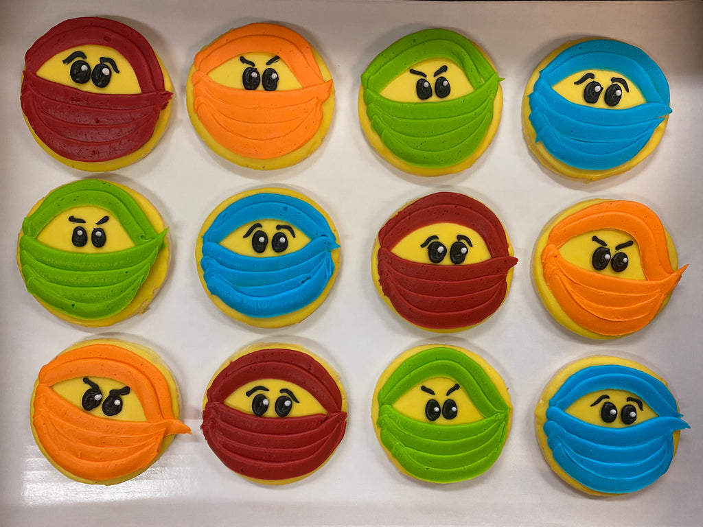 Dozen Ninja Face Theme Cookies