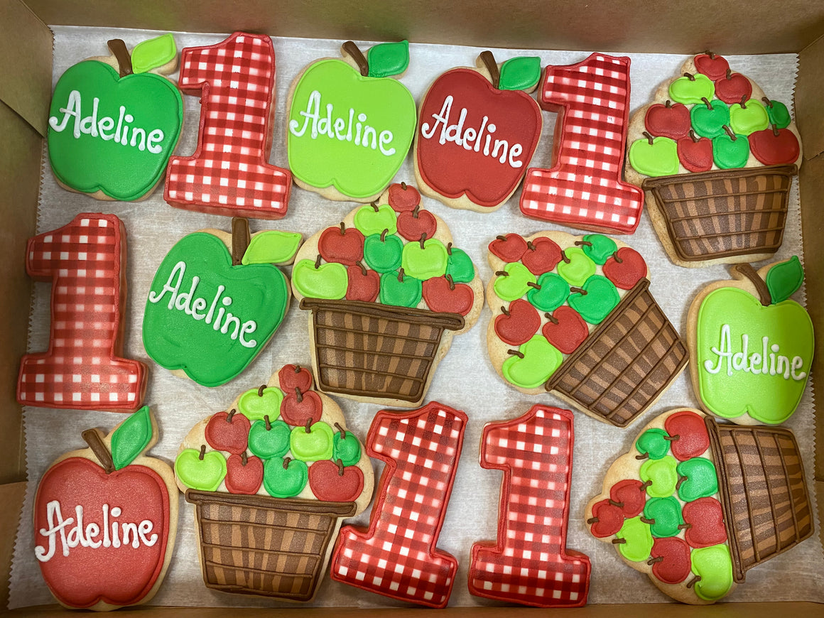 Dozen 'Apple Theme' Cookies