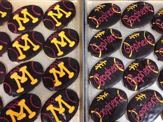Football Decorated Cookie (Gophers)
