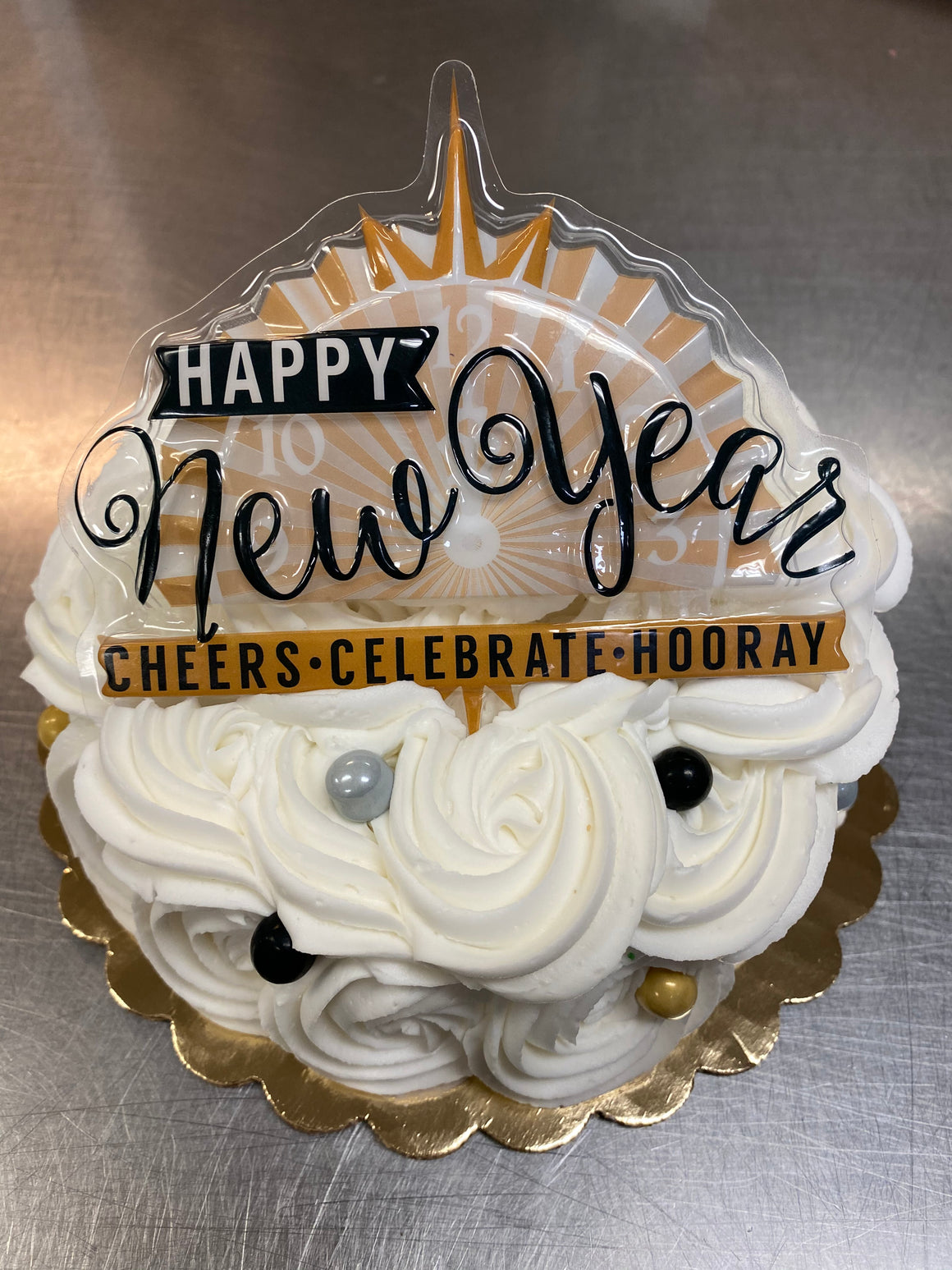 New Years Eve Theme Ready To Party 6" Single Layer Cake