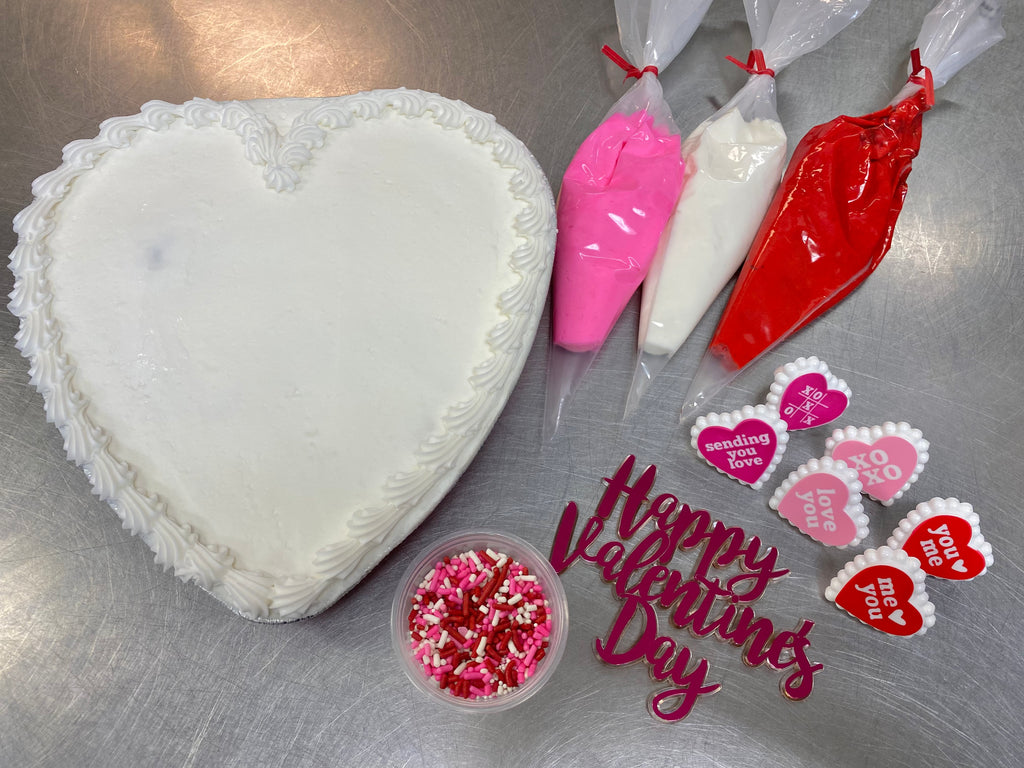 Decorate Your Own Heart Shape Cake for Valentine's Day