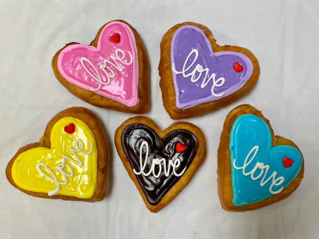 Heart Shaped Valentine Bismark Donuts