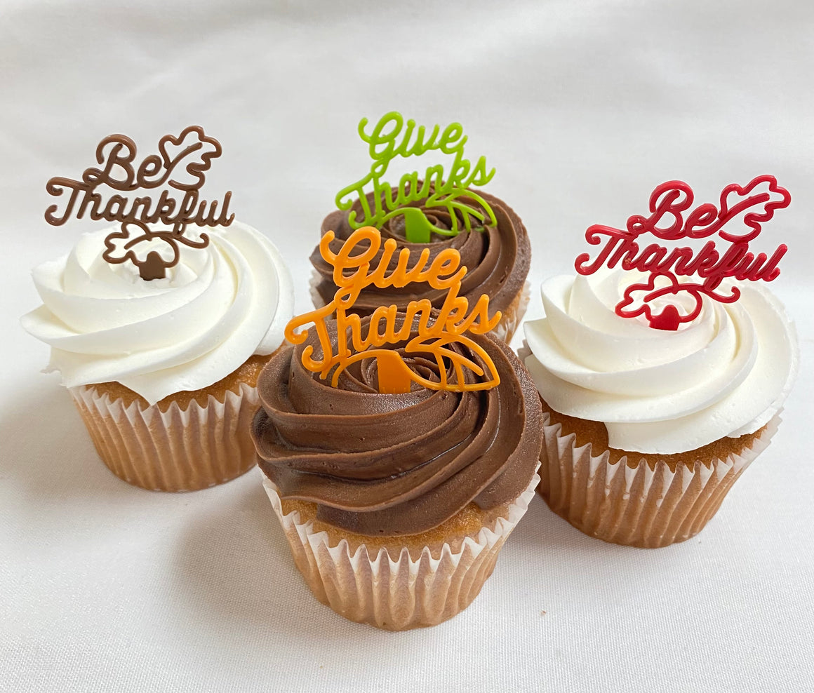 Thanksgiving Silhouette Cupcakes