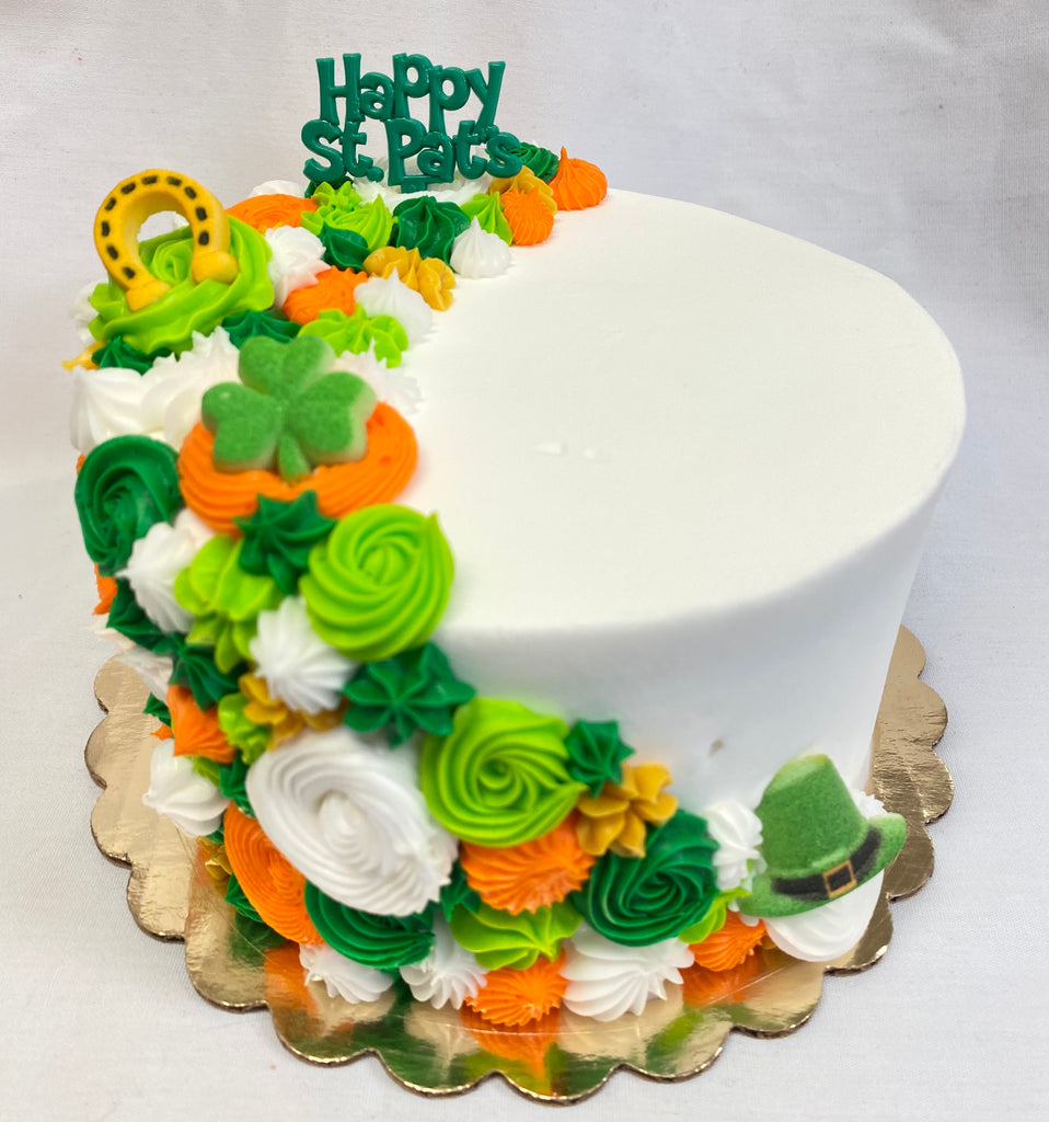 Floral Cascade St. Patrick's Day 6" Cake