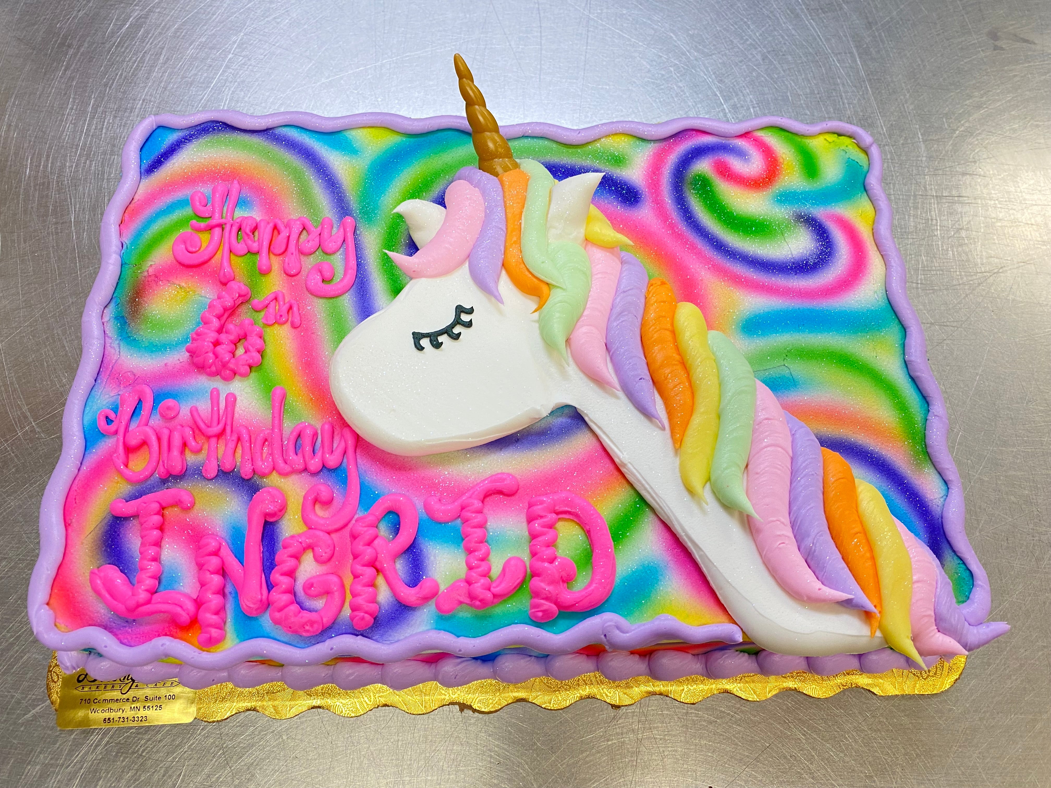 Easy Rainbow Unicorn Birthday Cake // Hostess with the Mostess®