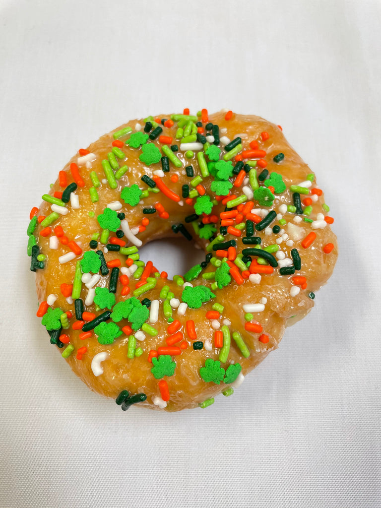 St. Patrick's Day Donut Raised Glazed with Sprinkles (Available March 1-16)