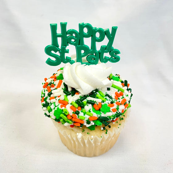 St. Patrick's Cupcake: 'Happy St. Pats'