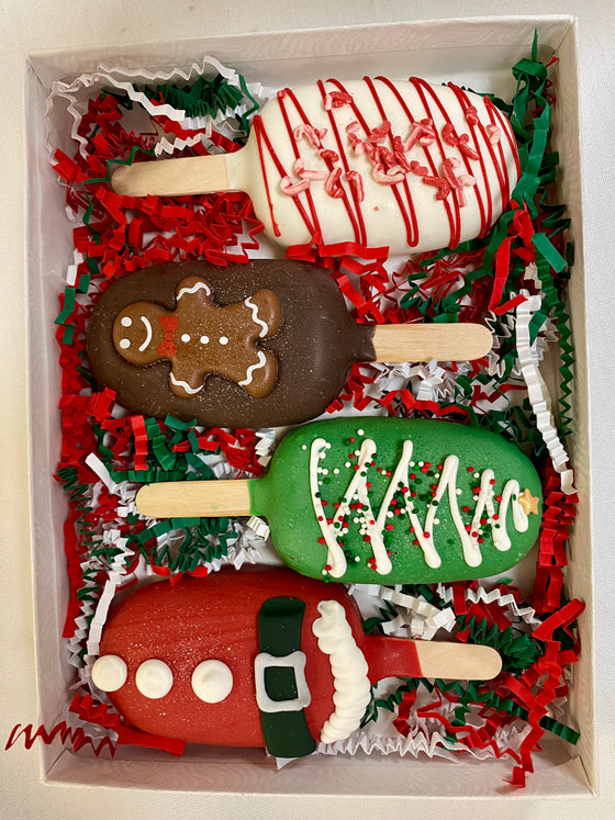 Christmas Cakesicle 4 pack Gift Box (December 6-24 only)