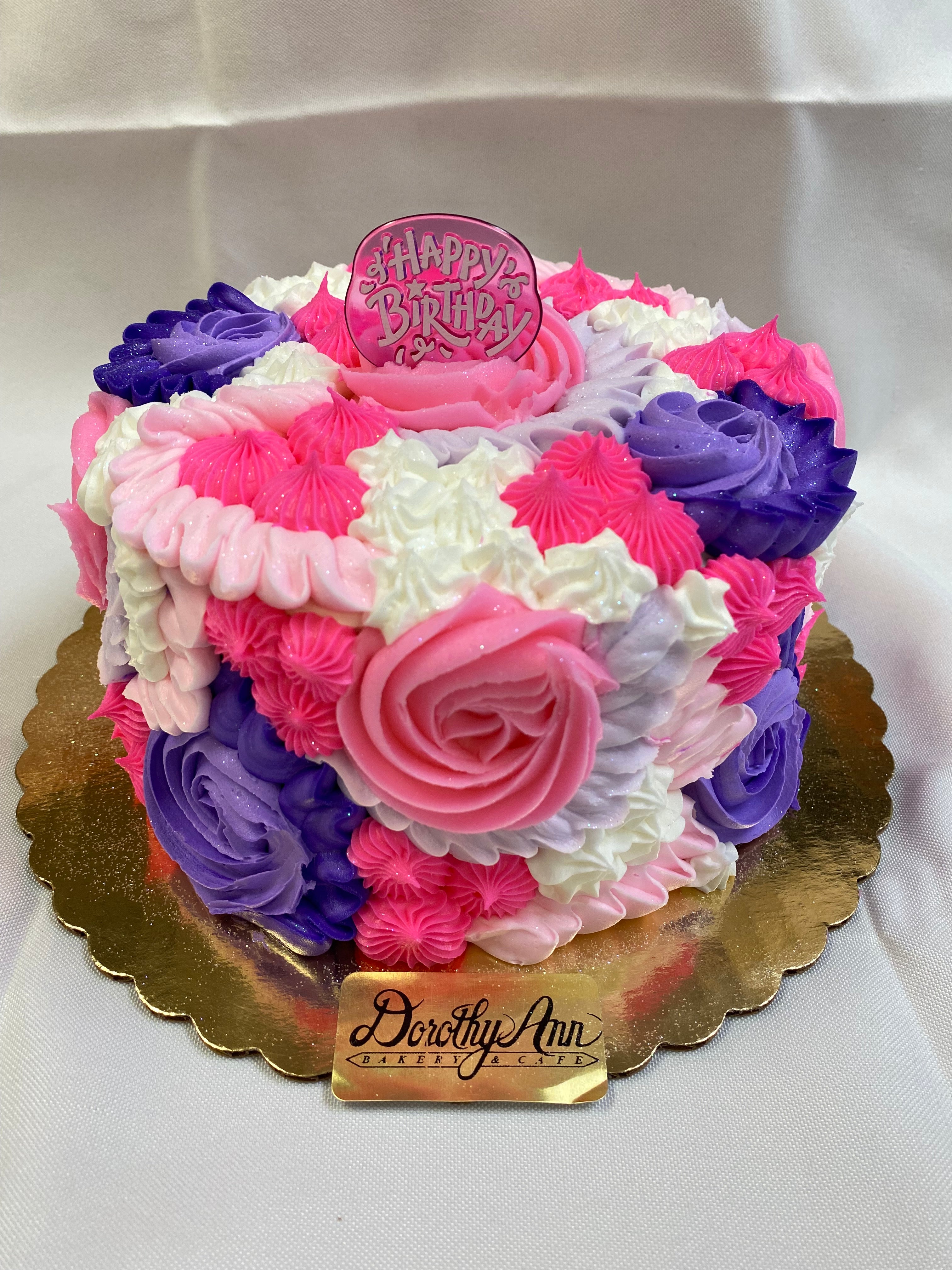 2 Tier Purple Rose Cake | 3 Tier Cake | Layer Cake | Yummy Cake