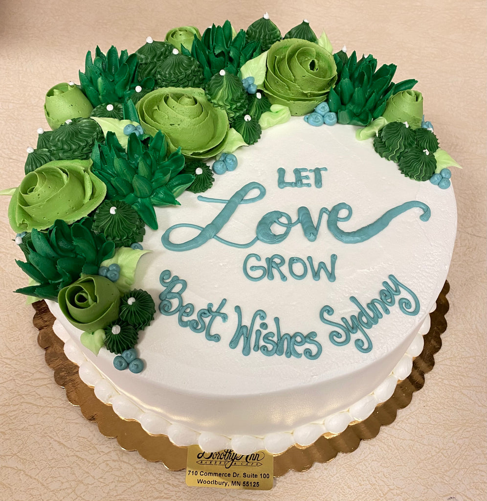 "Succulents" Decorated Cake