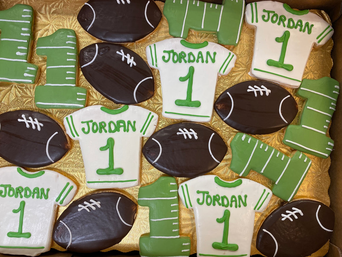 First Down Birthday Cookies