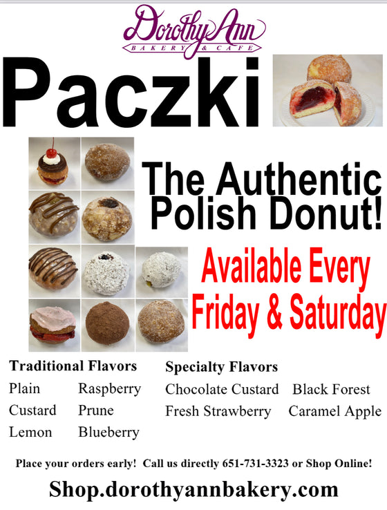 Paczki Available ONLY on Fridays & Saturdays